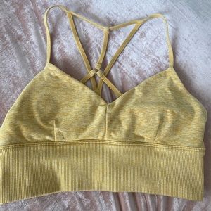 Alo yoga yellow sports bra